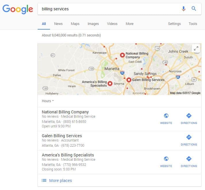 billing services google example