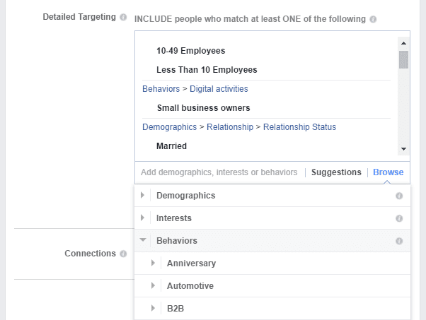 detailed targeting facebook ads